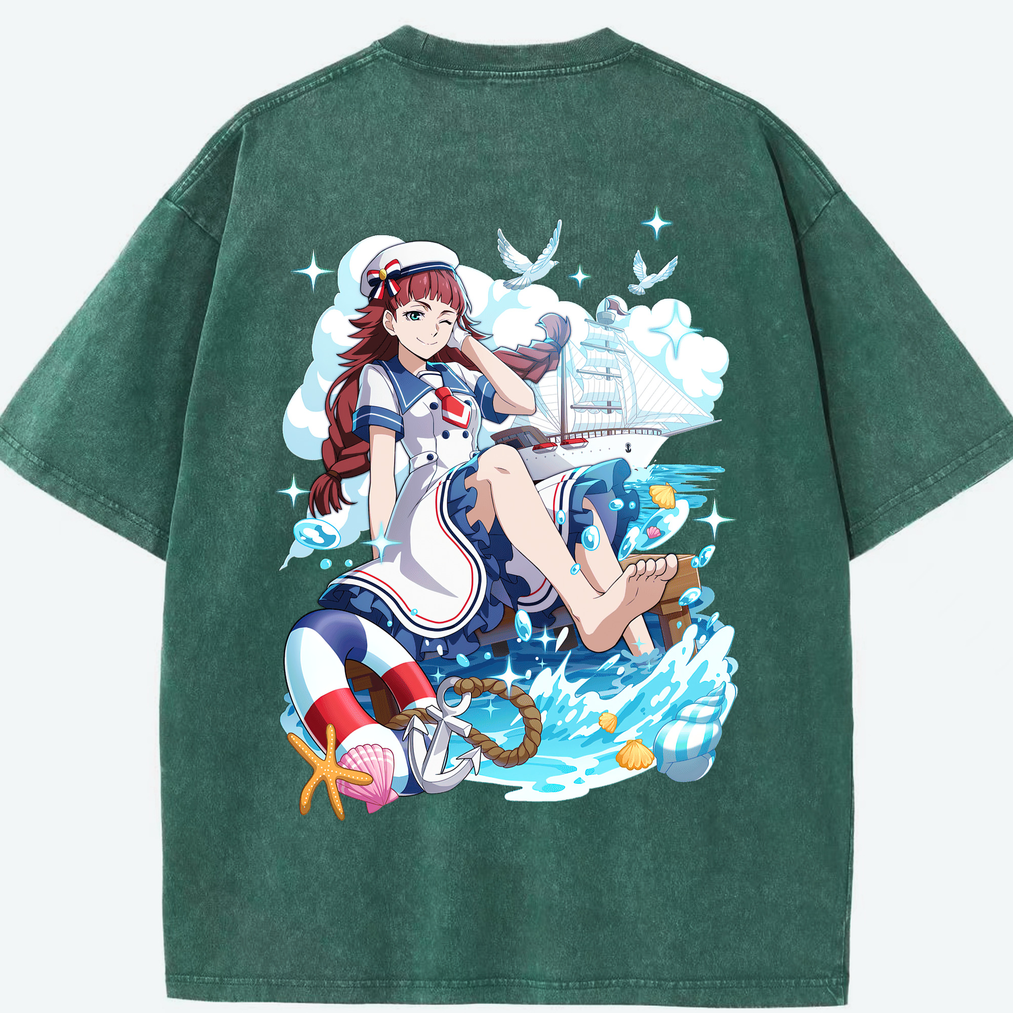 （画像用） 文豪ストレイドッグス Bungo Stray Dogs 綿100% ヴィンテージ風 半袖Tシャツ（背面プリント）